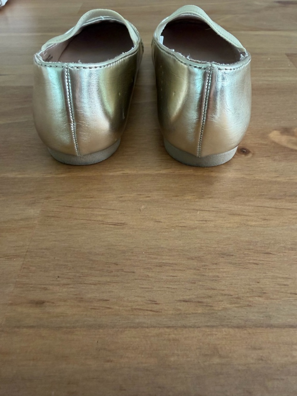 Place Girls Gold Glitter Strap Dress Flats Size 9 - Picture 4 of 7